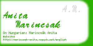 anita marincsak business card