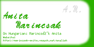 anita marincsak business card